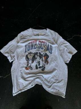 Space Jam x HTune Squad Looney Tunes Graphic T-Shirt White 2XL